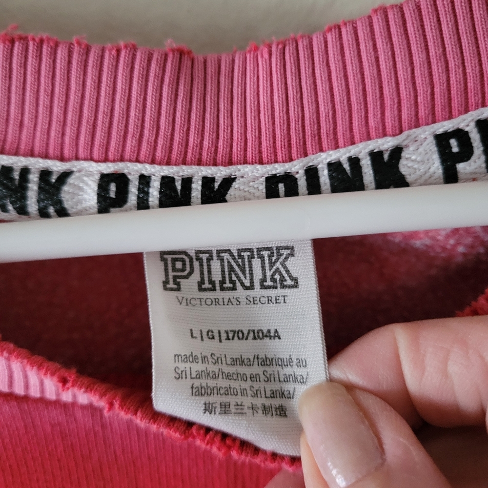 Pink Victorias Secret Red Sweatshirt - Picture 6 of 6